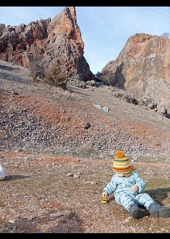 Gri Erkek Bebek Fermuarlı Kar Tulumu - Görsel 7