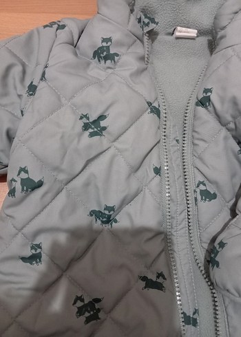 Gri Erkek Bebek Fermuarlı Kar Tulumu - Görsel 5