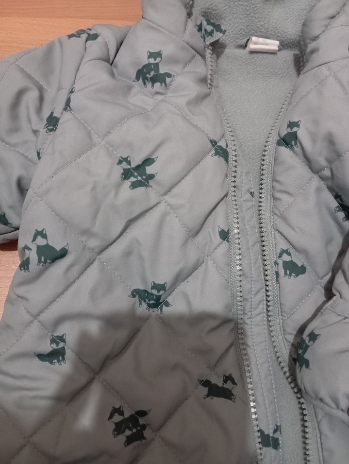 Gri Erkek Bebek Fermuarlı Kar Tulumu - Görsel 5