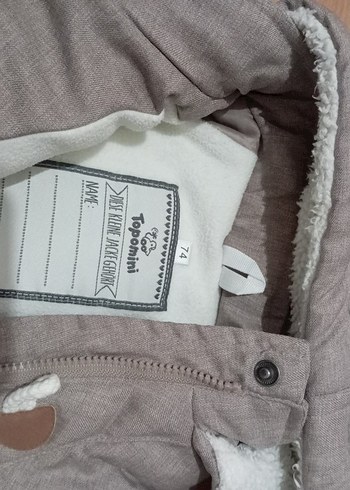 Gri Erkek Çocuk Kürklü Kapüşonlu Mont - Görsel 2