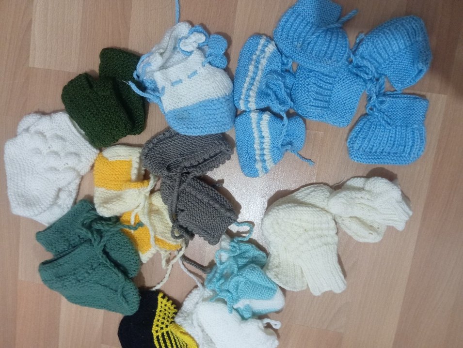 bebek patiği çorap örgü - Görsel 4