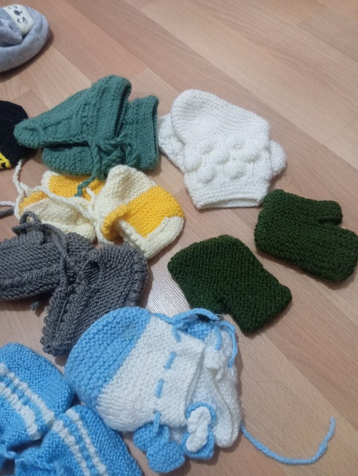 bebek patiği çorap örgü - Görsel 3