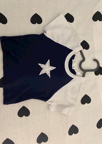 m Beden Lacivert Baskılı Kısa Kollu Tişört