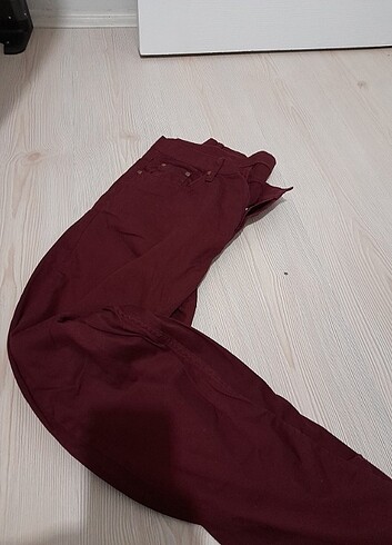 32 Beden bordo Renk Erkek pantolonu