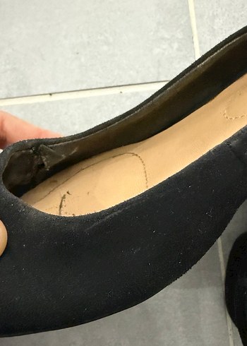 Siyah Süet  Topuklu Kadın Ayakkabı - Görsel 3