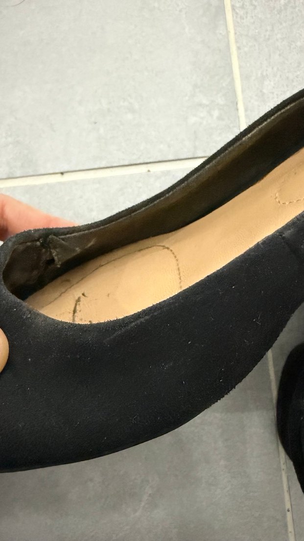 Siyah Süet  Topuklu Kadın Ayakkabı - Görsel 3