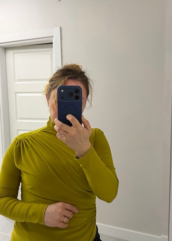 Yağ yeşili bluz - Görsel 4