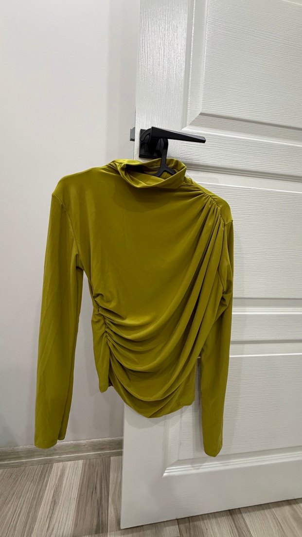 Yağ yeşili bluz - Görsel 3