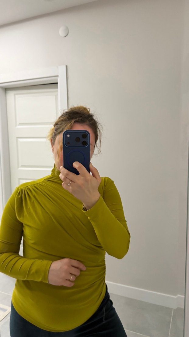 Yağ yeşili bluz - Görsel 4