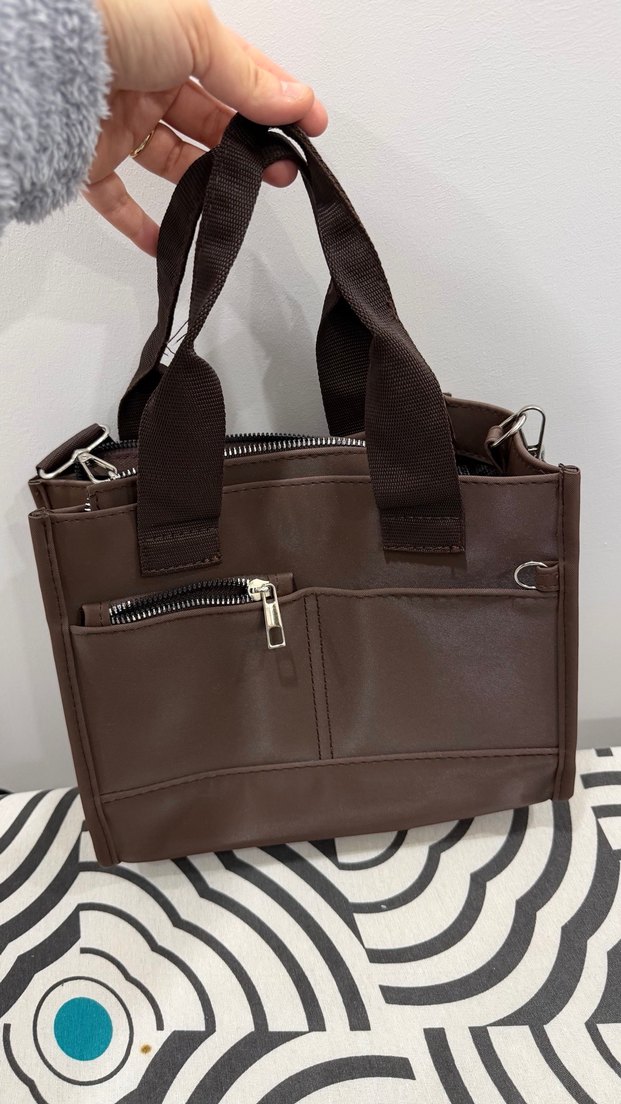 Kahverengi Deri Kadın Çanta - Görsel 2