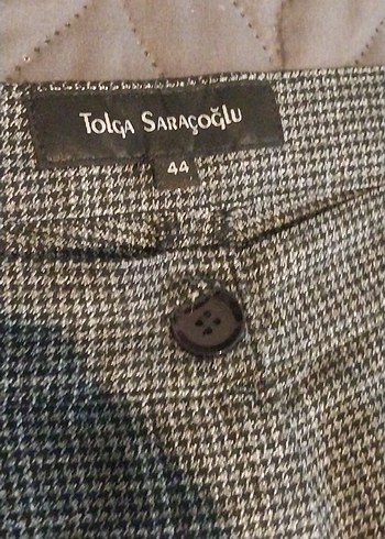 Gri Kadın Midi Kumaş Pantolon tolga saracoglu - Görsel 4