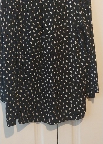 Düğmeli V Yakalı Siyah Hamile Bluzu - Görsel 2