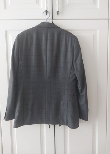 Gri Kareli Modern Klasik Erkek ceket kigli 48 beden - Görsel 6
