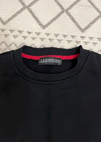 Siyah  Sweatshirt, Uzun Kollu, Regular Fit - Görsel 4