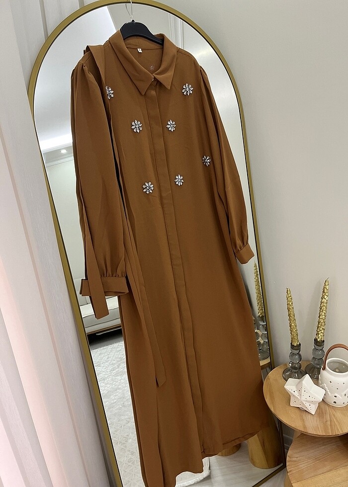 Taşlı elbise abaya - Görsel 5