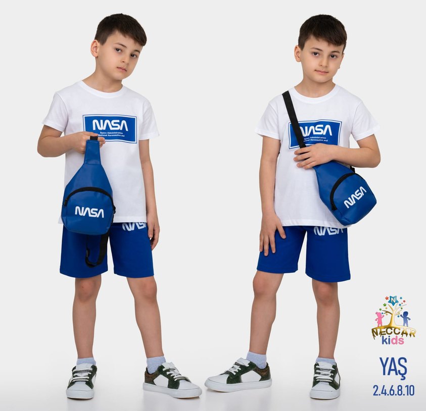 NASA Baskılı Beyaz Erkek Çocuk Tişörtü - Görsel 5