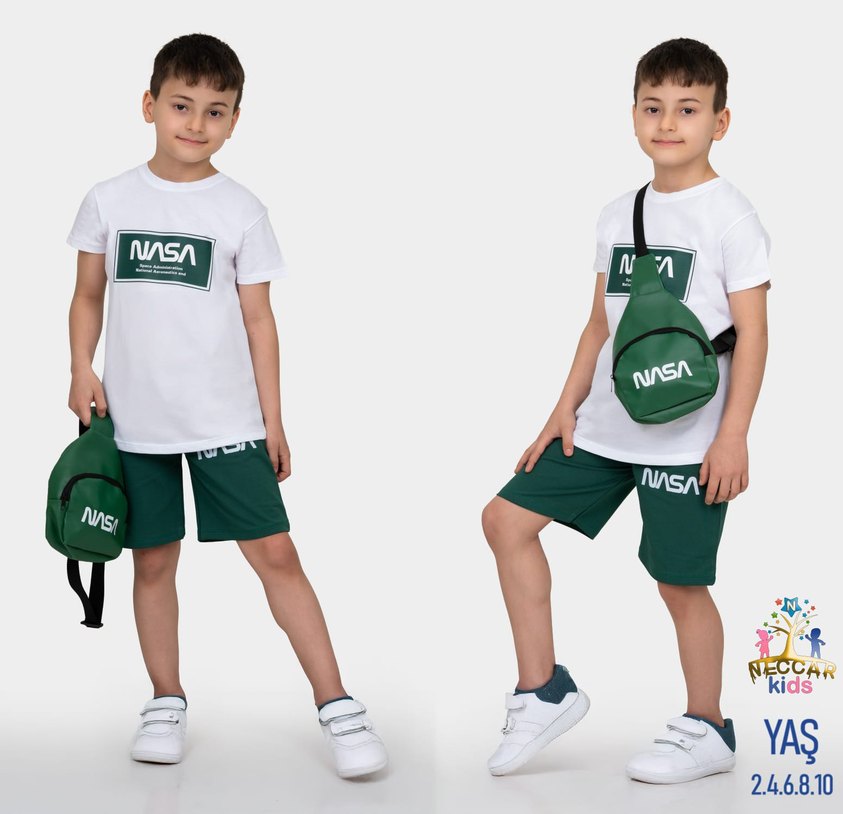 NASA Baskılı Beyaz Erkek Çocuk Tişörtü - Görsel 2