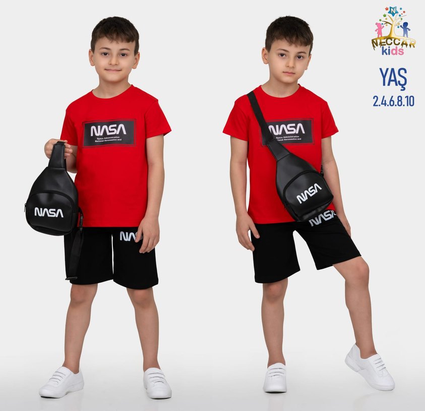 NASA Baskılı Beyaz Erkek Çocuk Tişörtü - Görsel 3