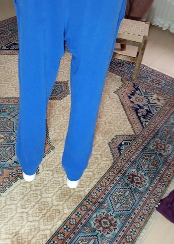 Nike Mavi Rahat Kesim pamuklu içi polarlı  Eşofman Altı - Görsel 7