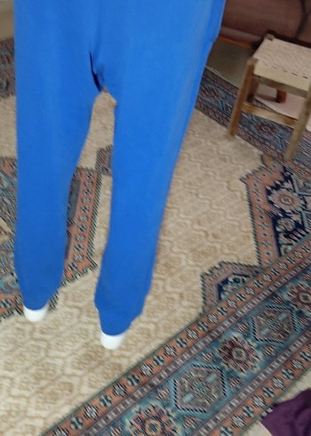 Nike Mavi Rahat Kesim pamuklu içi polarlı  Eşofman Altı - Görsel 8