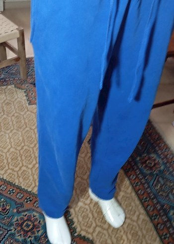 Nike Mavi Rahat Kesim pamuklu içi polarlı  Eşofman Altı - Görsel 12