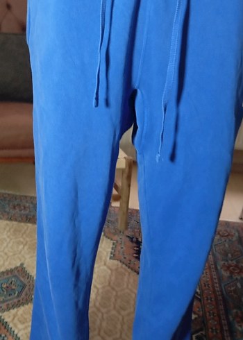 Nike Mavi Rahat Kesim pamuklu içi polarlı  Eşofman Altı - Görsel 10