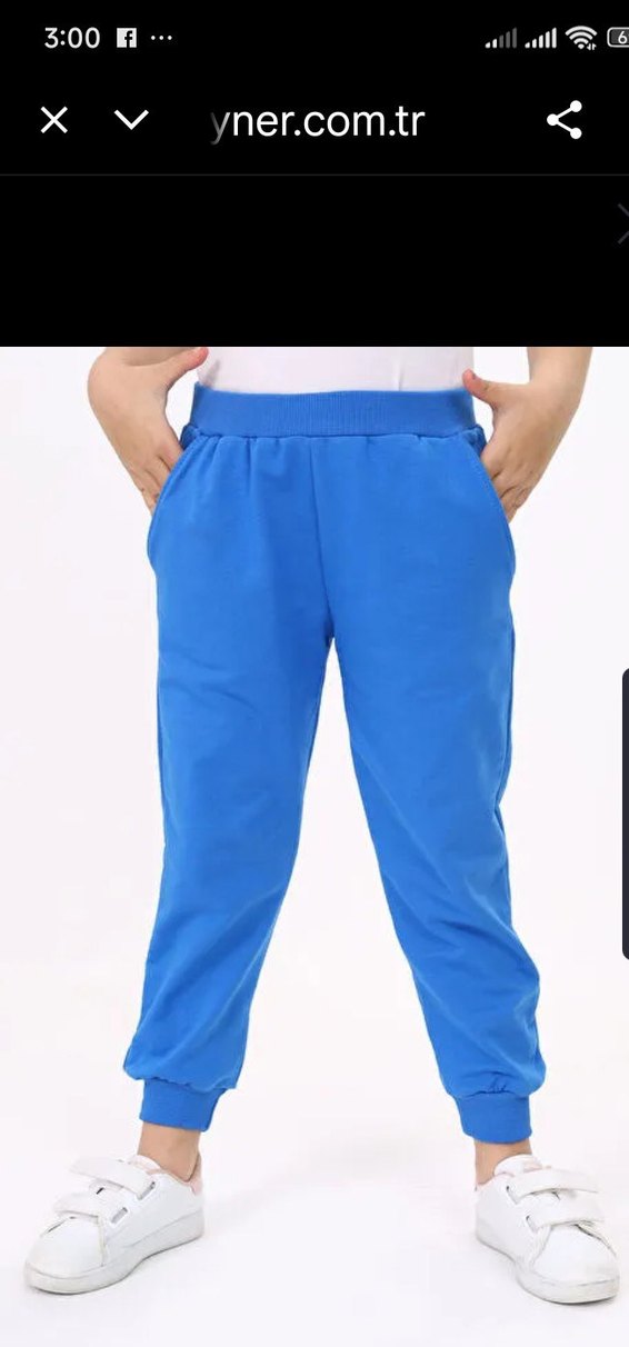 Nike Mavi Rahat Kesim pamuklu içi polarlı  Eşofman Altı - Görsel 5