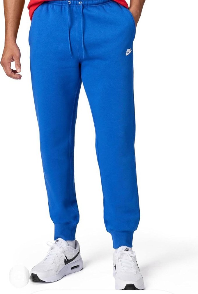 Nike Mavi Rahat Kesim pamuklu içi polarlı  Eşofman Altı - Görsel 2