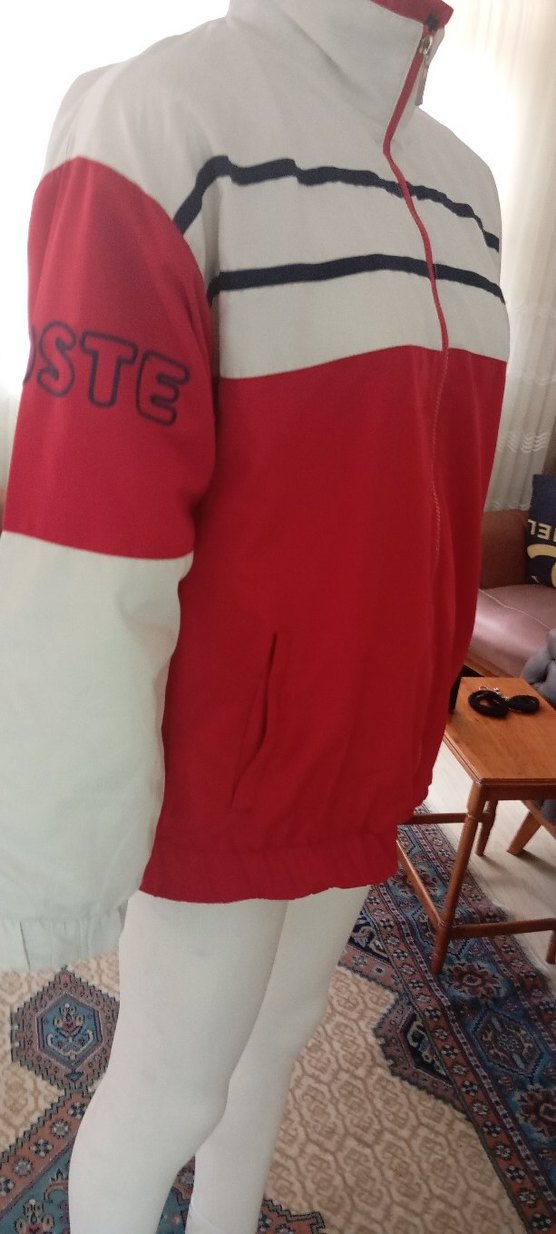 Lacoste Kırmızı Fermuarlı Eşofman   üst. - Görsel 4