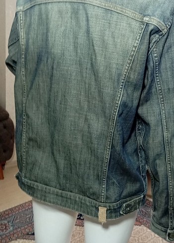 MAVİ JEANS TAŞLANMIŞ XL  YEŞİL-GRİ KOT JEANS CEKET BAYAN - Görsel 8