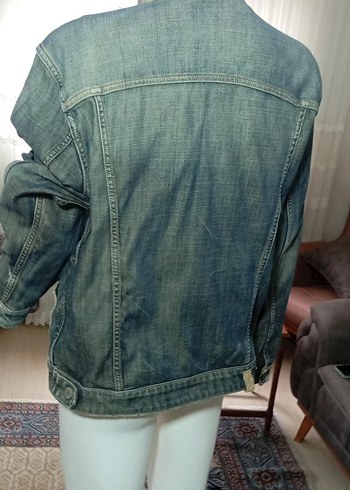 MAVİ JEANS TAŞLANMIŞ XL  YEŞİL-GRİ KOT JEANS CEKET BAYAN - Görsel 12