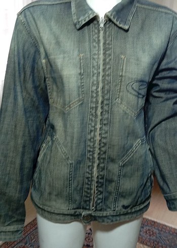 MAVİ JEANS TAŞLANMIŞ XL  YEŞİL-GRİ KOT JEANS CEKET BAYAN - Görsel 2