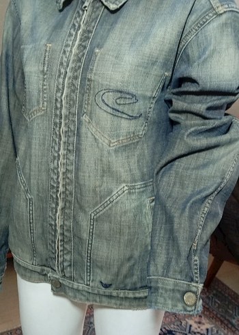 MAVİ JEANS TAŞLANMIŞ XL  YEŞİL-GRİ KOT JEANS CEKET BAYAN - Görsel 9