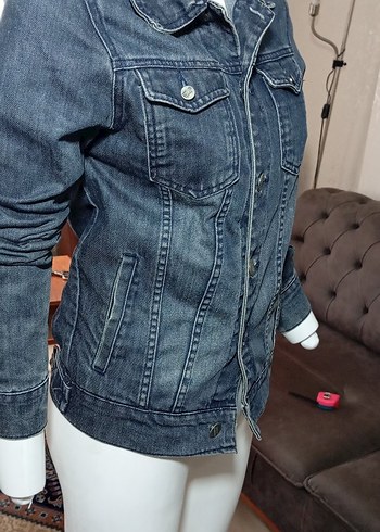 HENDRICS JEANS Lacivert Düğmeli Kadın Kot Ceketi - Görsel 10