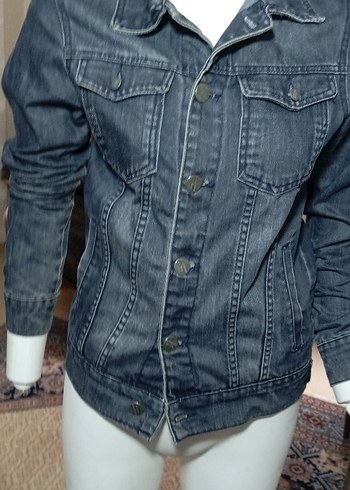 HENDRICS JEANS Lacivert Düğmeli Kadın Kot Ceketi - Görsel 14