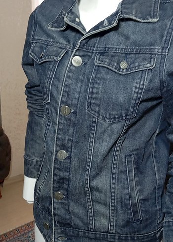 HENDRICS JEANS Lacivert Düğmeli Kadın Kot Ceketi - Görsel 11