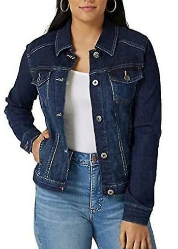 HENDRICS JEANS Lacivert Düğmeli Kadın Kot Ceketi - Görsel 2