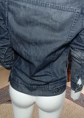 HENDRICS JEANS Lacivert Düğmeli Kadın Kot Ceketi - Görsel 9