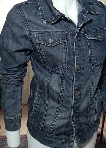 HENDRICS JEANS Lacivert Düğmeli Kadın Kot Ceketi - Görsel 13