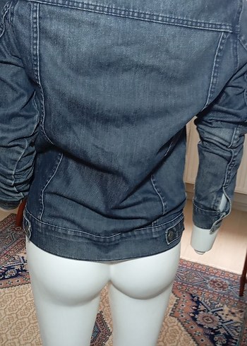 HENDRICS JEANS Lacivert Düğmeli Kadın Kot Ceketi - Görsel 7