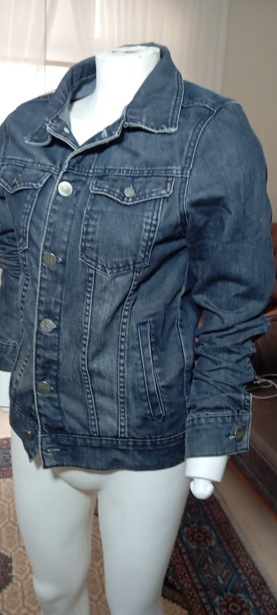 HENDRICS JEANS Lacivert Düğmeli Kadın Kot Ceketi - Görsel 5