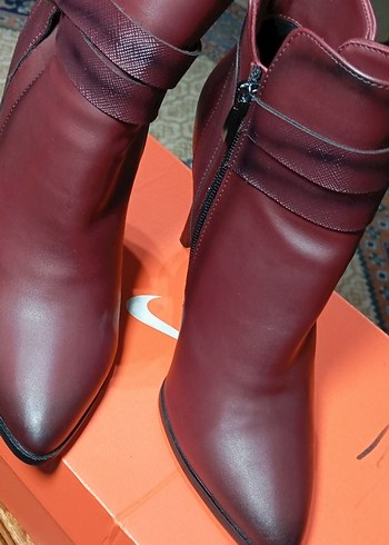 YEŞİL KUNDURA DERİ.TOKALI TOPUKLU SIFIR BOT YENİ SEZON - Görsel 9