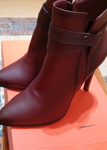 YEŞİL KUNDURA DERİ.TOKALI TOPUKLU SIFIR BOT YENİ SEZON - Görsel 12