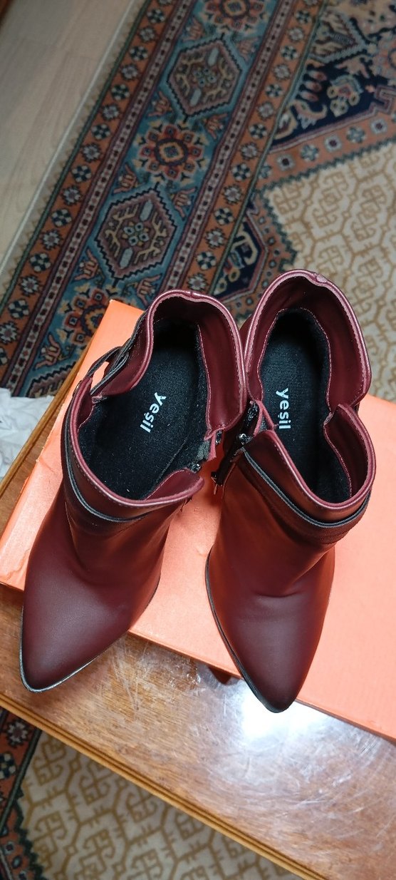 YEŞİL KUNDURA DERİ.TOKALI TOPUKLU SIFIR BOT YENİ SEZON - Görsel 4