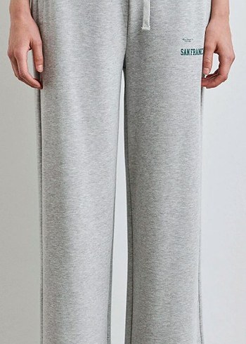 Baskılı Pamuklu Rahat Kesim Eşofman alt - Görsel 8