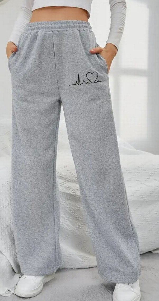 Baskılı Pamuklu Rahat Kesim Eşofman alt - Görsel 5