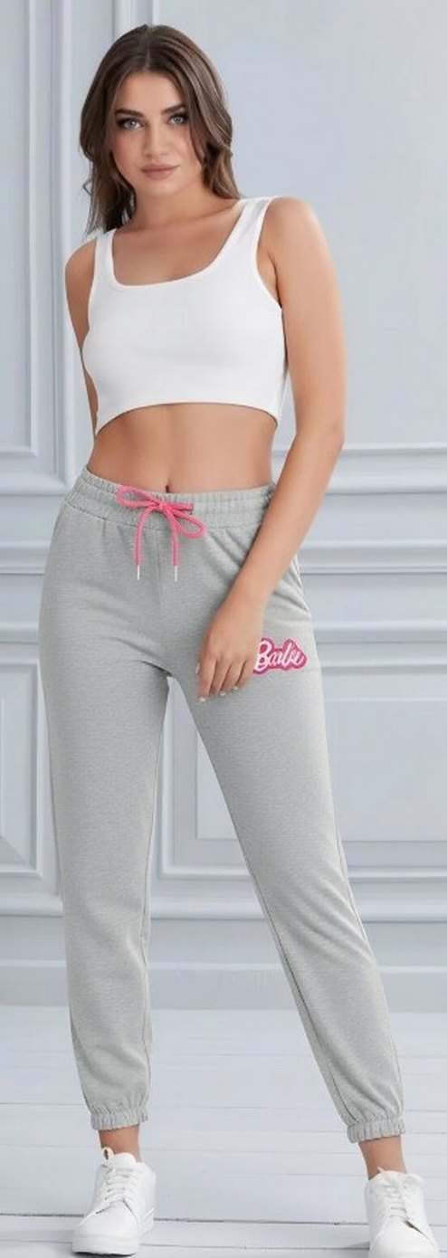 Baskılı Pamuklu Rahat Kesim Eşofman alt - Görsel 4