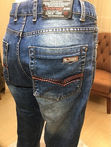 31 Beden mavi Renk BLU TIGER CRANG JEANS UNISEX DÜNYA MARKASI MAVİ