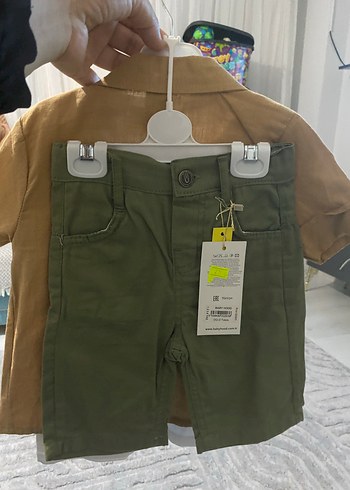 Düğmeli Kahverengi Erkek Çocuk Kısa Kollu Gömlek - Görsel 2