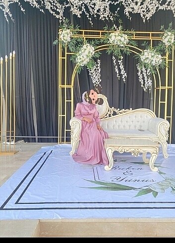 Tesettür saten abiye - Görsel 2